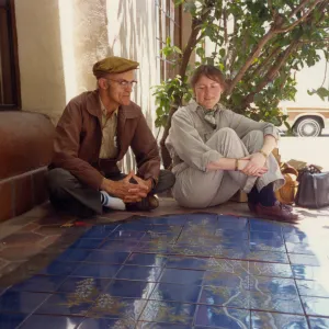 Dara Emery & Judy Sutcliffe, tiled fountain with lupine design