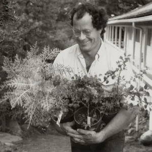 Jeremy Caroll is one of the home landscapers at the Fall Plant and Book Sale, SBBG 1988