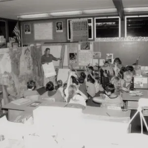 Docent Nancy Abernathy, Happenin' Habitat 1992, Monte Vista School