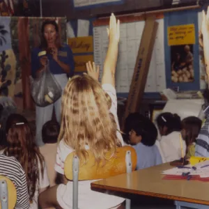 Docent Nancy Abernathy, Happenin' Habitat 1992, Monte Vista School
