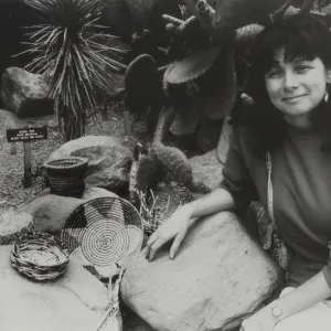 Jean Croce with baskets she made