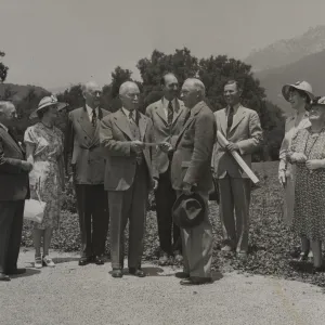 A.B. Watkins presenting deed to property to General William Lassiter