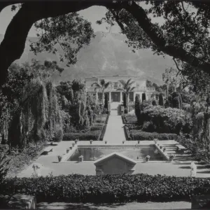 formal garden at the Gould residence, Montecito