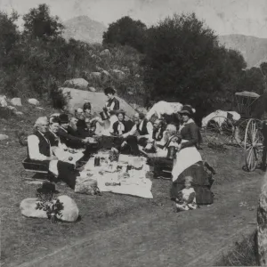 Picnic in Mission canyon, circa 1885