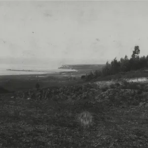Santa Barbara coastline and harbor, circa 1880