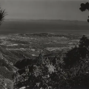 Santa Barbara and Santa Cruz Island from atop the Santa Ynez Mountains