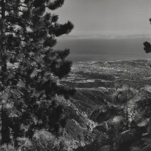 Santa Barbara and Santa Cruz Island from Camino Cielo