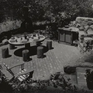 informal garden setting , Santa Barbara home