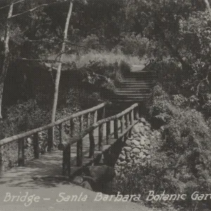 'Campbell Bridge - Santa Barbara Botanic Garden' postcard