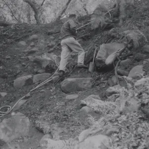 preparing the Indian Steps slope, 1957