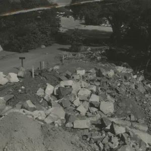 preparing for construction of the new courtyard, July, 1937