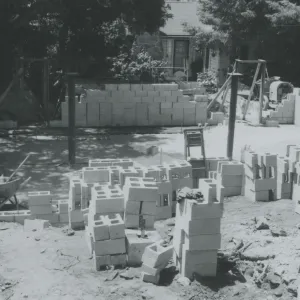 Herbarium construction south toward cottage