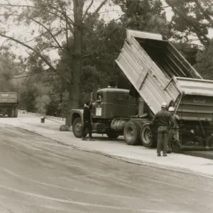 paving the Parking lot, 1968