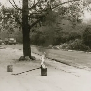 paving the Parking lot, 1968