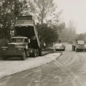 paving the Parking lot, 1968