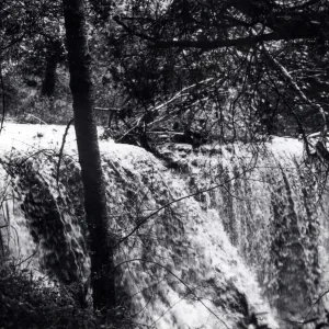 Torrential flooding of Mission Creek over Mission Dam
