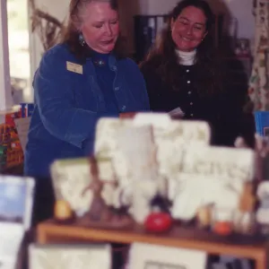 Nancy Byrne and Gail Milliken in gift shop