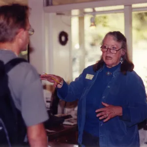 Nancy Byrne in gift shop