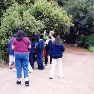 Docent and schoolchildren