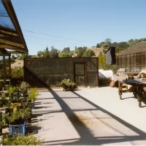 Horticulture Unit, yard, Lath House #2, looking west