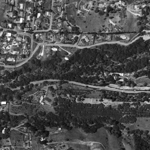 Aerial photo of SBBG.