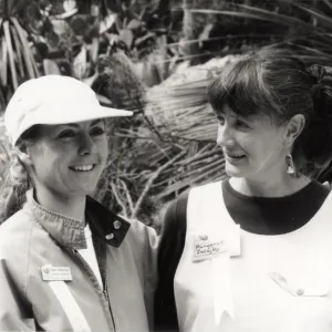 Susan Stephenson, left & Margaret Zalejko, right, Volunteer Coordinators, Summer, 1993