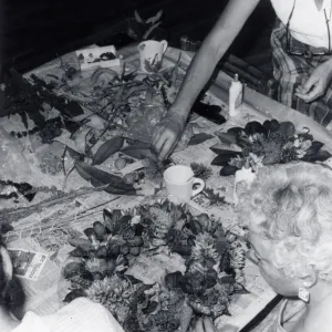 Garden Guild: Wreath making, Fall, 1971