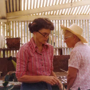 Volunteers - Garden Growers, Blair Gray (left), Phoebe (right)