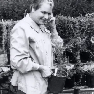 Volunteers - Garden Growers, Garden Grower Lila Sexton preparing for plant sale