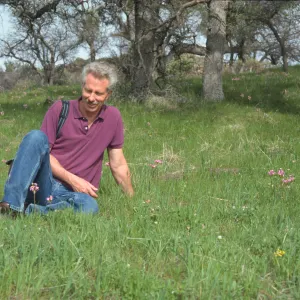 Dick Turner with Dodecatheon