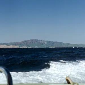 Santa Cruz Island viewed from boat