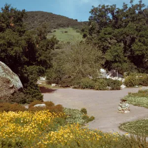 Meadow sundial and Blaksley Boulder, 1945