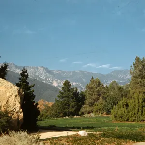 Meadow view to the mountains