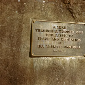 Campbell Trail dedication plaque