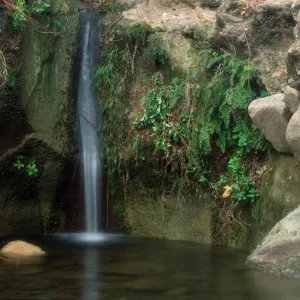 Mission Creek waterfall and pool, below the Mission Dam
