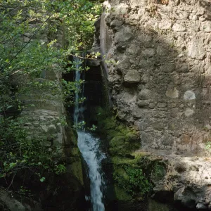 Mission Creek waterfall at the Mission Dam