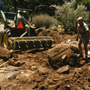 construction of the Desert Wash, SBBG