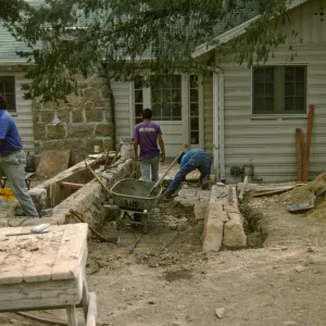 Constructing Home Demonstration Garden 