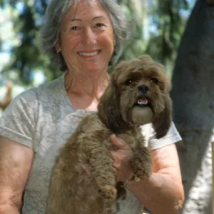 person with dog