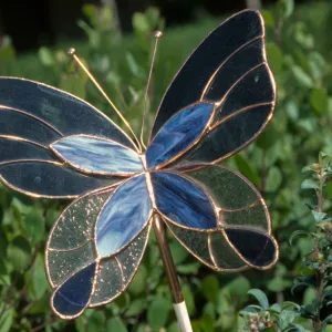 stained glass butterfly stake in the Garden Growers Nursery