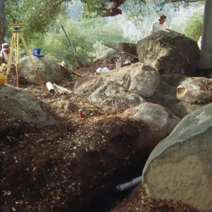 excavation for new reflection pool at the Information Kiosk