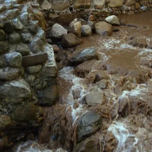 Mission Creek flooded above Mission Dam