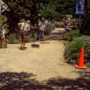 installation of new pavered path at Garden Entrance