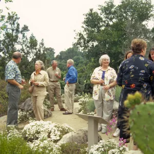 Dedication event, new stone bench in Desert Section, Pritzlaff Bench, 2000