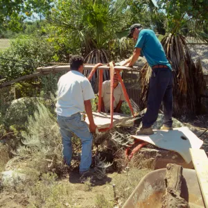 construction and placement of the Pritzlaff Bench in the Desert Section, 2000