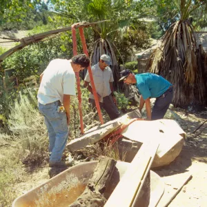 construction and placement of the Pritzlaff Bench in the Desert Section, 2000
