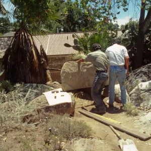 construction and placement of the Pritzlaff Bench in the Desert Section, 2000