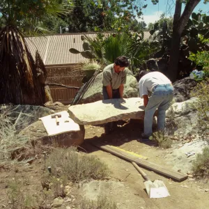 construction and placement of the Pritzlaff Bench in the Desert Section, 2000