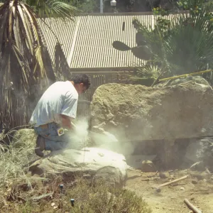 construction and placement of the Pritzlaff Bench in the Desert Section, 2000