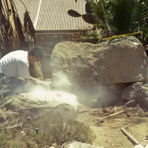 construction and placement of the Pritzlaff Bench in the Desert Section, 2000